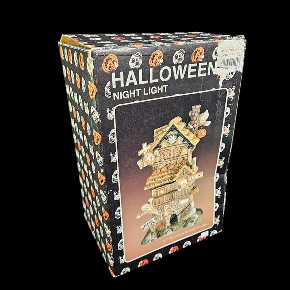 Haunted House Halloween Decoration Light Up Ghosts Spooky Scary Painted Ceramic‎ - Picture 12 of 12
